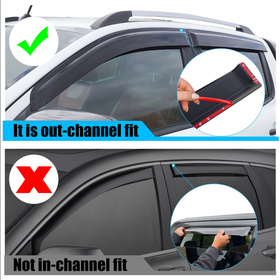 For BMW X3 F25 2011-2017 Rain Guard Window Visor Weather Shield Vent Deflector