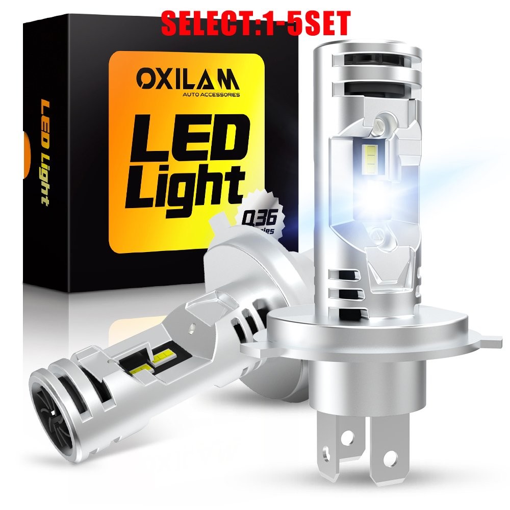 OXILAM Combo 2 H4 9003 LED Headlight Kit Bulbs High Low Beam White 40000LM 2-10X