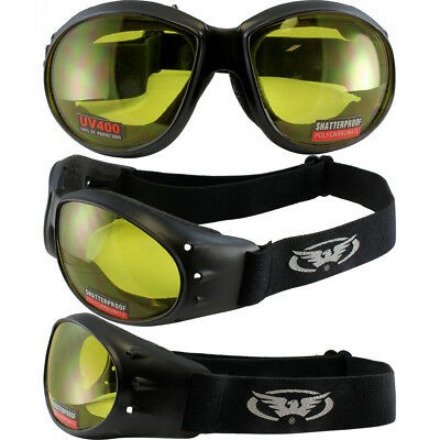 Burning Man Special 3 Pair Eliminator Motorcycle Goggles Anti Fog Lens CL SM YL