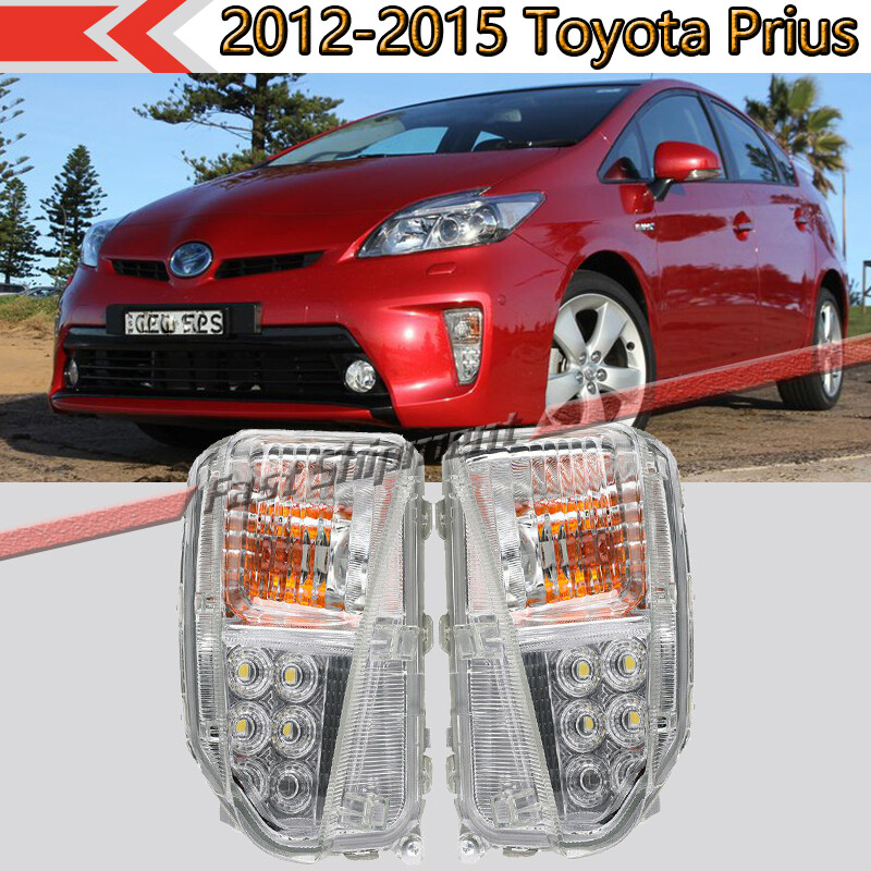 Fit 2012 2013 2014 2015 Toyota Prius 1.8L LED DRL bumper Fog Light Lamp Pair