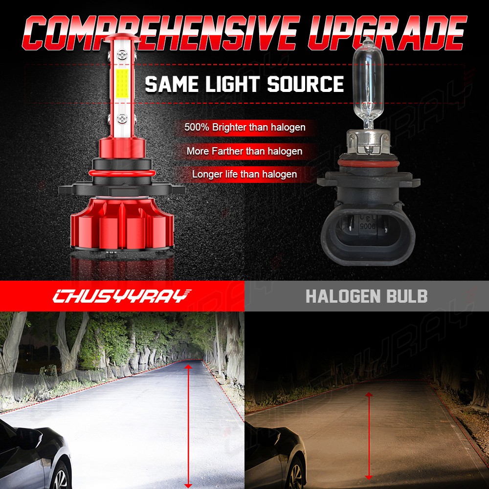For 07-13 Chevy Silverado 1500 Ultra Bright LED Headlights Bulbs Hi/Lo 10000LM