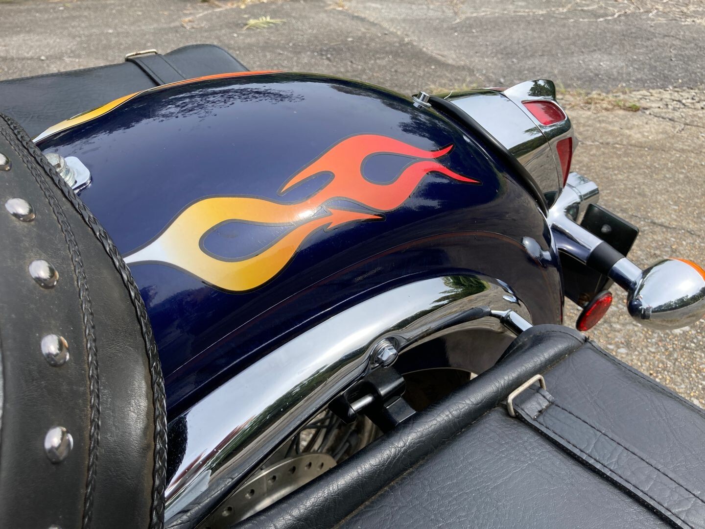 Motorcycle Flame Decals 6pc set – White Hot Fire – For Harley Honda DT6