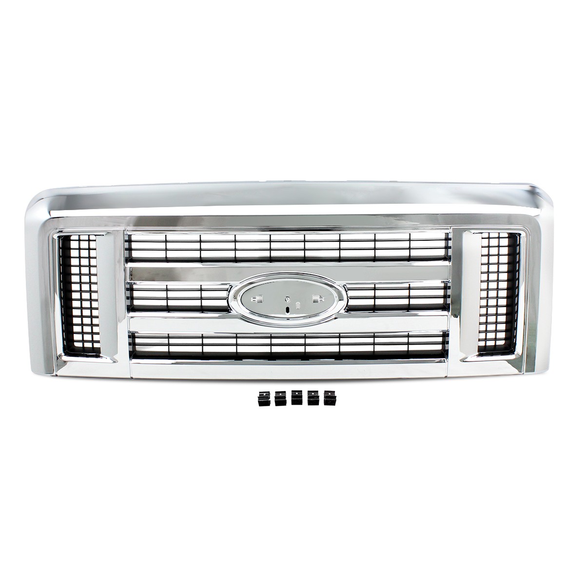 New Front Chrome Grille Assembly Fits 2008-2021 Ford E150 E250 E350 9C2Z8200AA