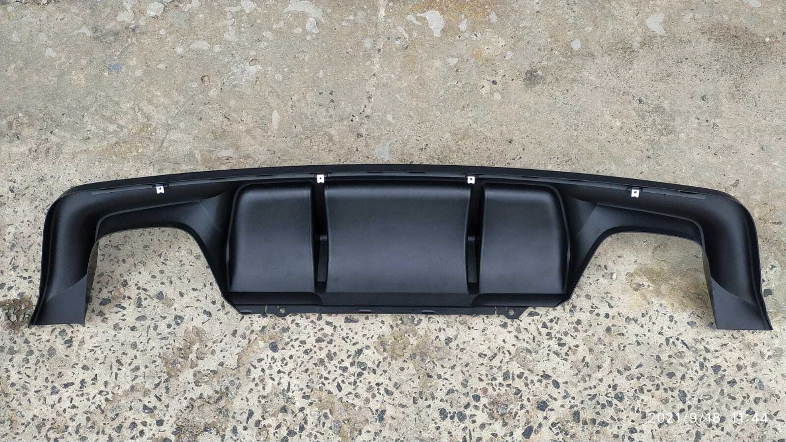 BMW E60 E61 REAR Diffuser with removable right cover for mtech sport ABSplastic