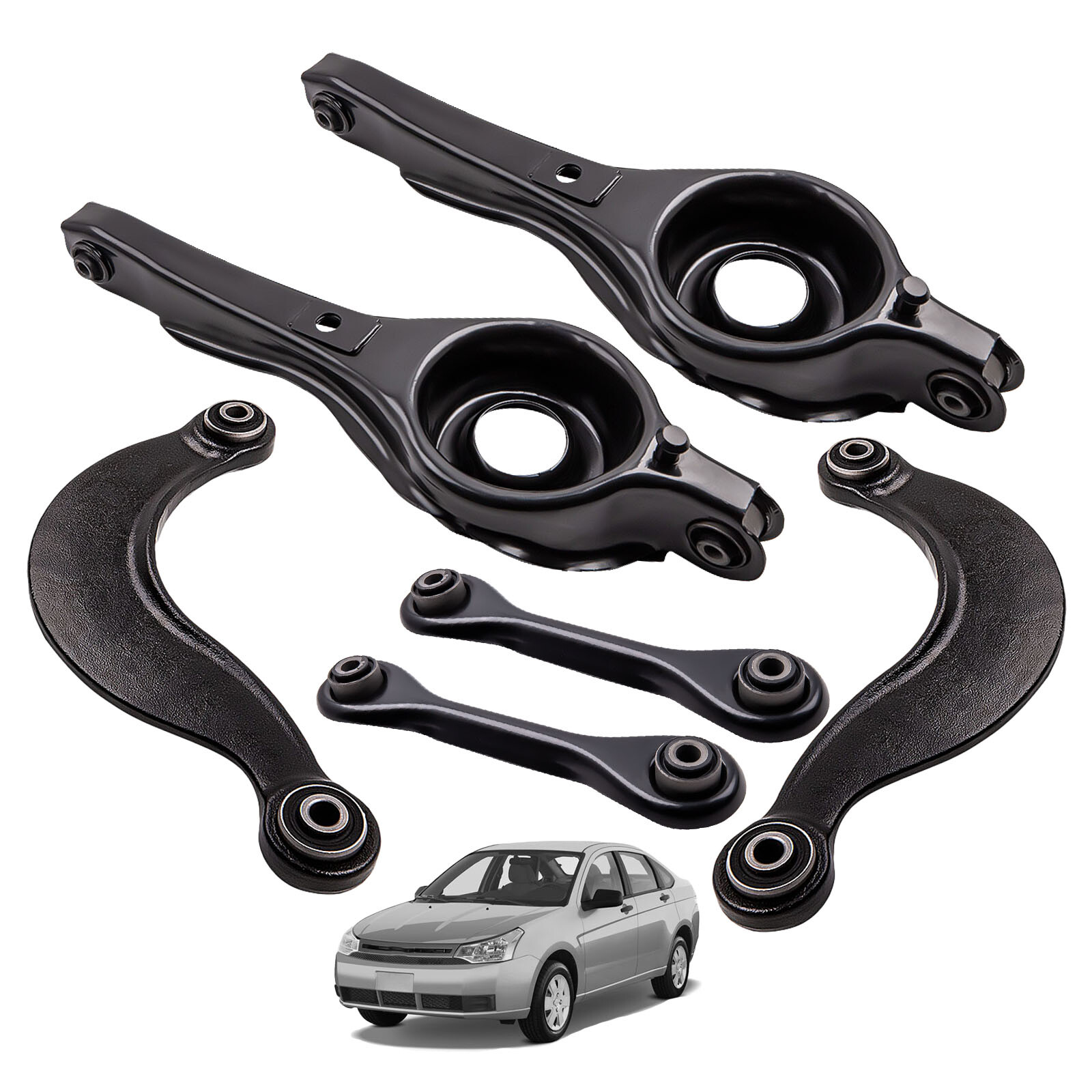 Suspension Rear Upper Lower Control Arms Set for 2000-2006 2007-2011 Ford Focus