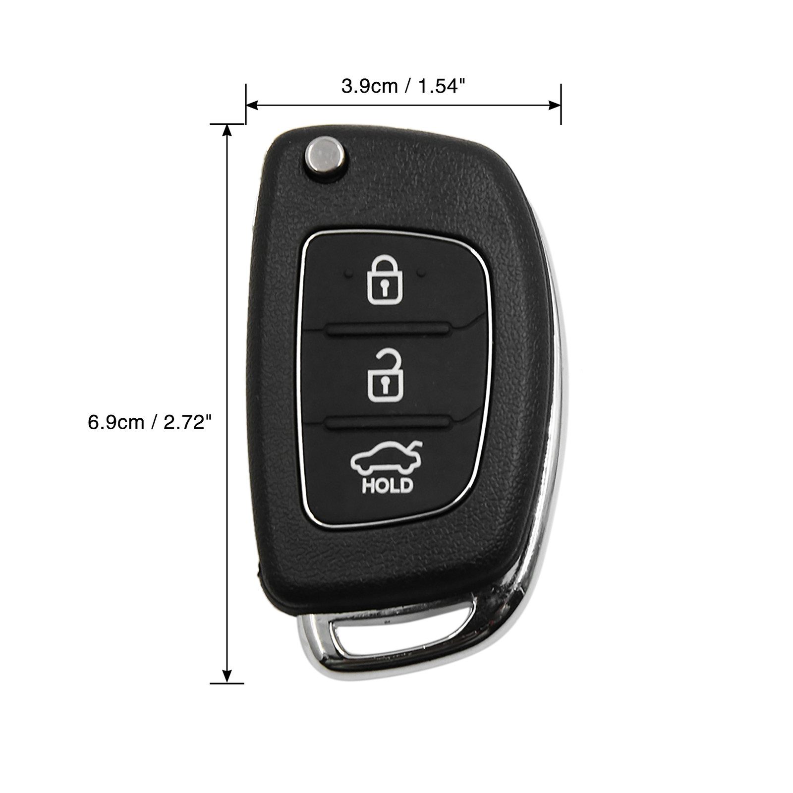 Car Replacement Key Fob Shell Case ONE Custom for Hyundai Santa Fe 3 Key Button