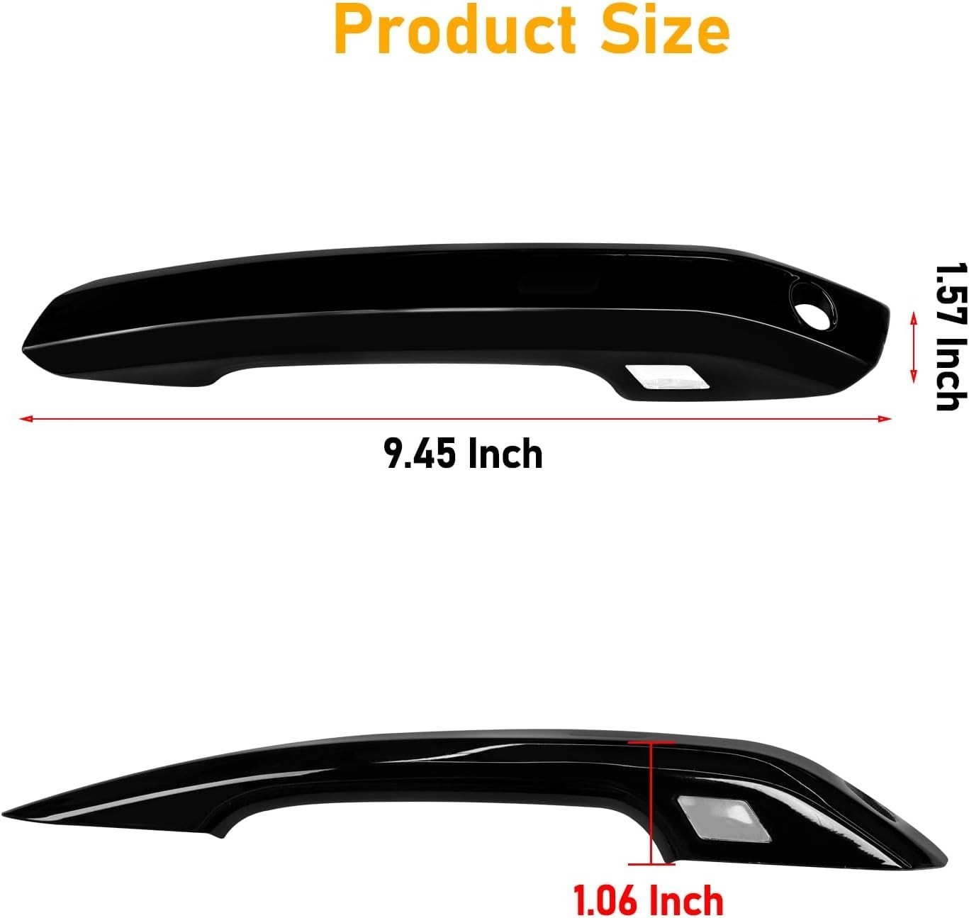 Black Front Left Driver Side Door Handle Cover For Audi A4 A5 2017-2025