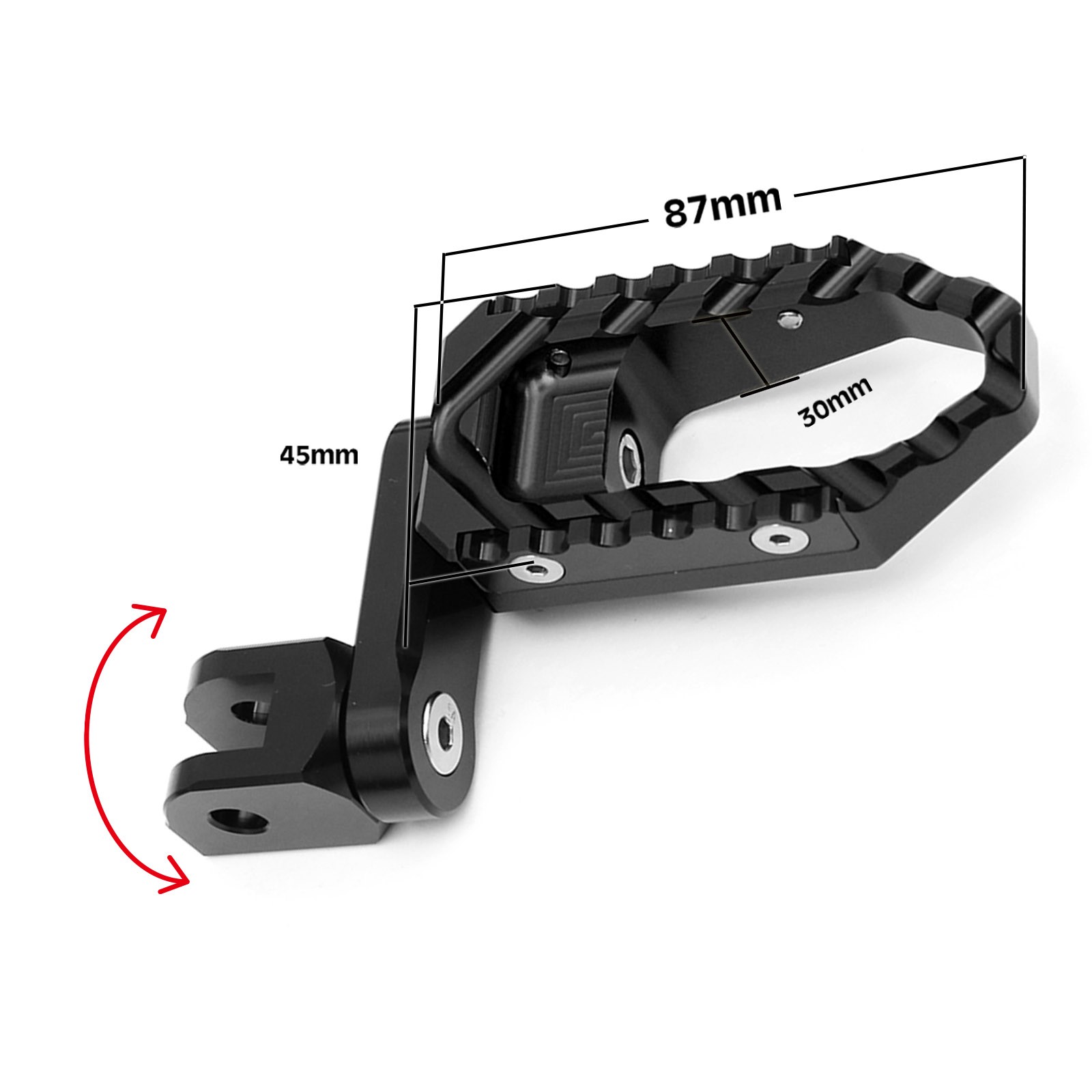 Black 1.5 in Extend Front Cruise Foot Pegs For Vmax 1700 09-11 12 13 14 15 16 17