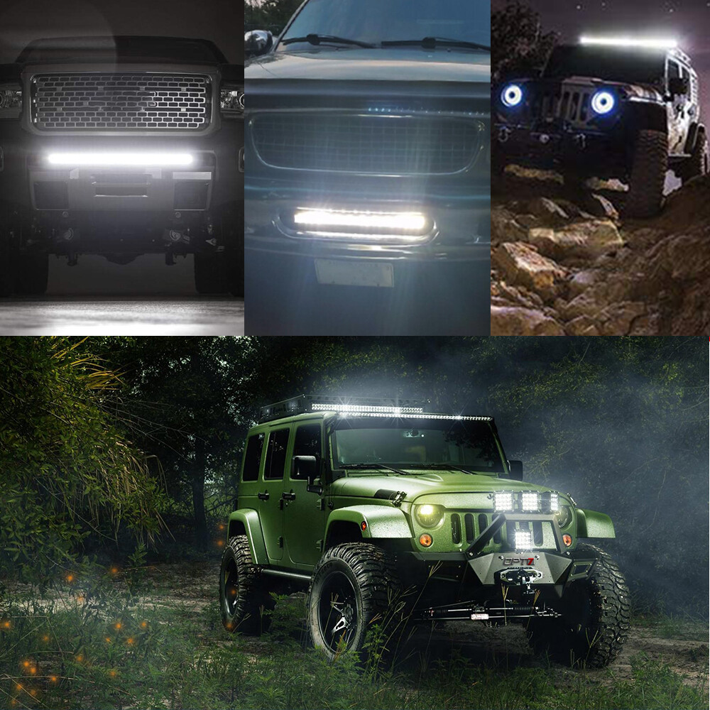 LED Light Bar Spot Flood Combo beam Driving Offroad ATV UTV SUV 4WD 10″ 20″ 30″