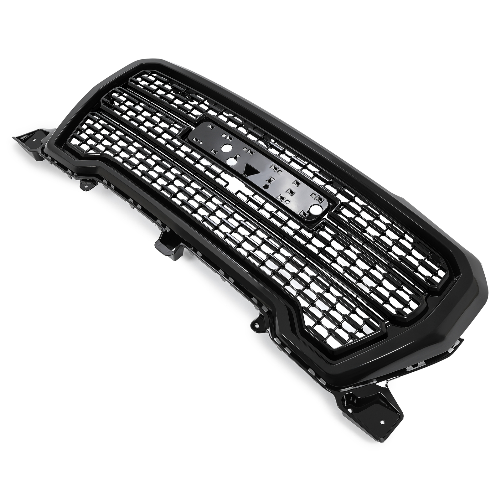 Gloss Black Front Upper Grille ABS Grill For GMC Sierra 1500 Denali 2019-2021