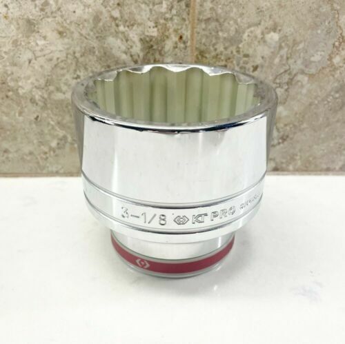 KT PRO 1″ Drive 12-Point 3-1/8 inch Standard Length Socket Chrome Vanadium Steel
