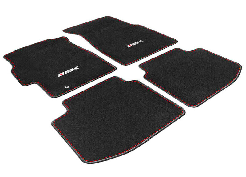 OE Custom Fit Black Carpet Floor Mat w/ Embroidered EK For 96-00 Honda Civic EK