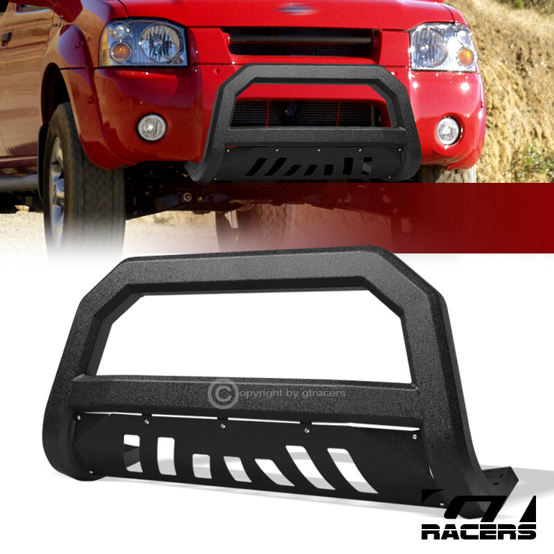 For 2001-2004 Nissan Frontier/Xterra Textured Blk AVT Bull Bar Push Bumper Guard