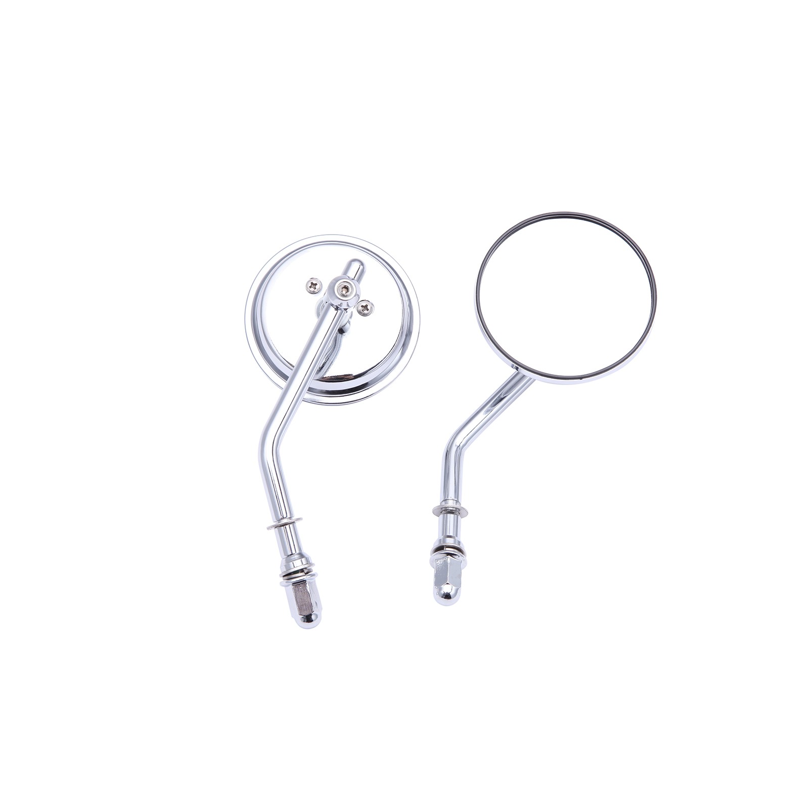 Chrome Round Motorcycle Rearview Mirrors For Harley Softail Deluxe Dyna Custom