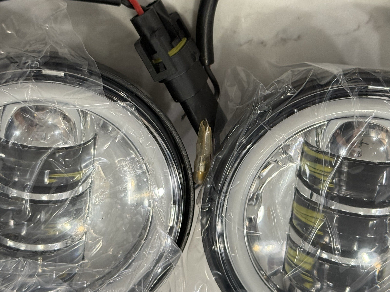 Custom Dynamics 4.5″ Passing Lamp with Halo Chrome 6000K White Harley CD-45-C
