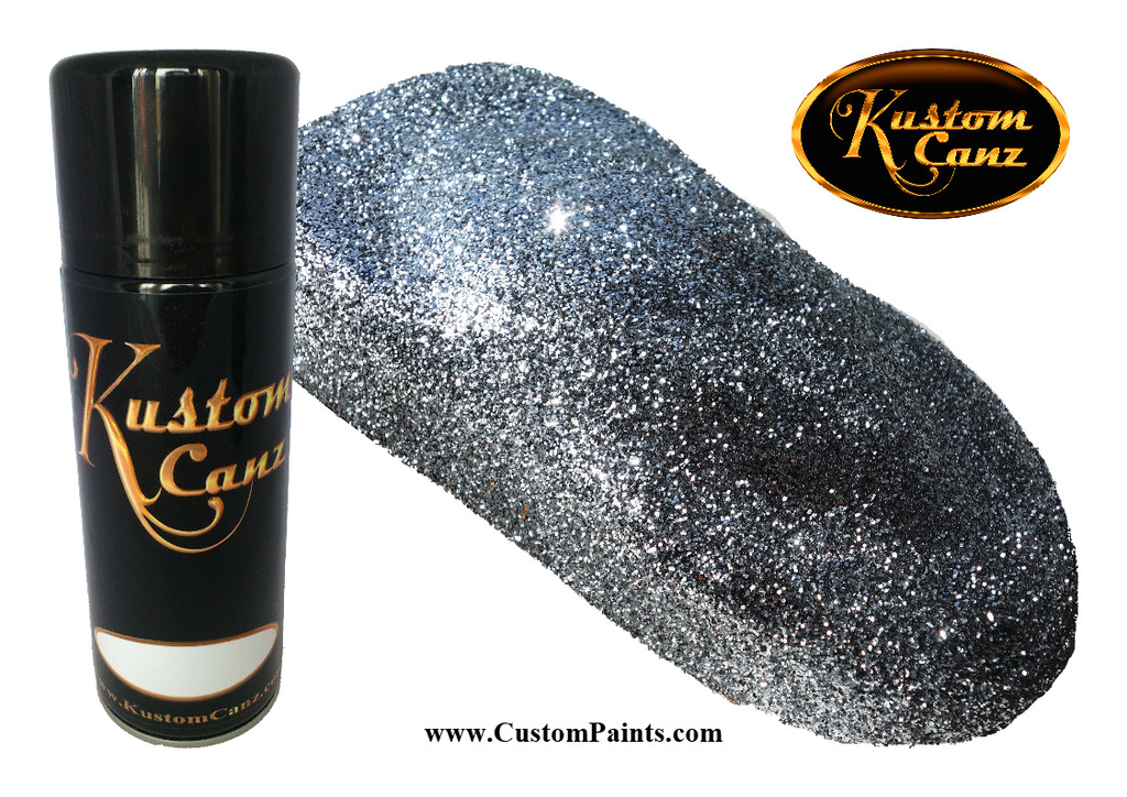 Kustom Canz 12oz Aerosol Can SILVER METAL FLAKE SMALL (004 HEX) Custom, HOK,
