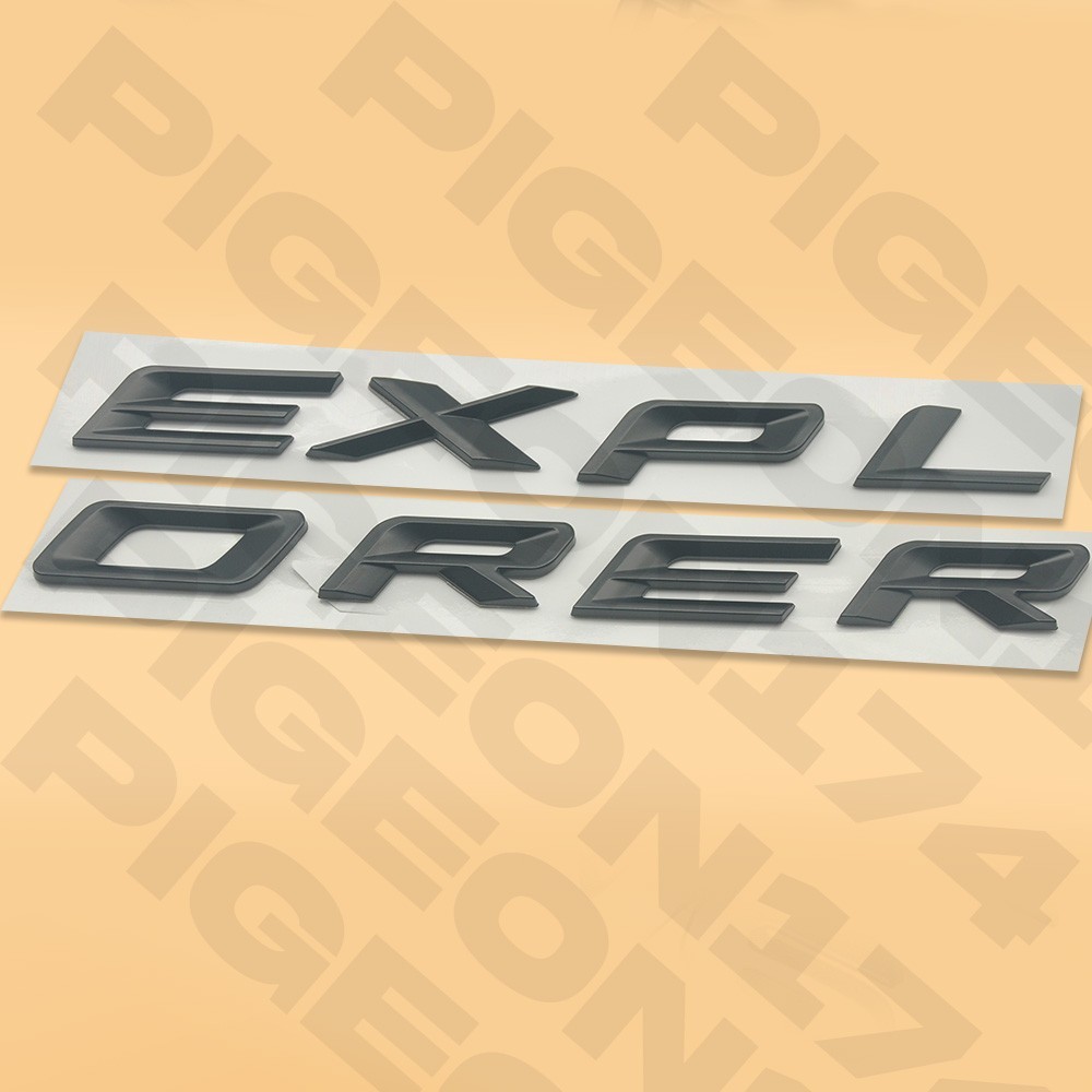 Front Upper Hood Emblem For Explorer 20-26 Replacement Raised Letter Matte Black