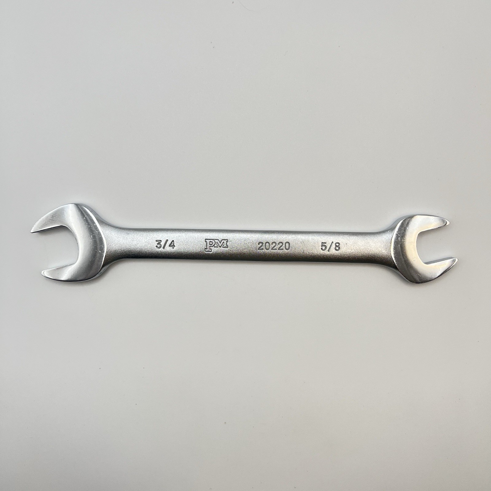 Popular Mechanics 3/4” x 5/8” Double Open End Wrench SAE Satin Finish 20220 NOS