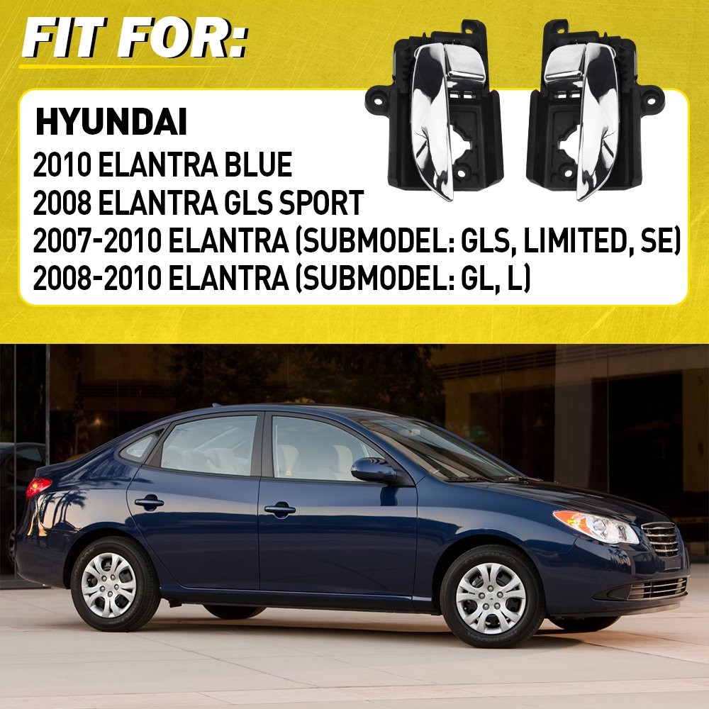 Front Rear Left Right Interior Door Handle Set For Hyundai Elantra 2007-2010