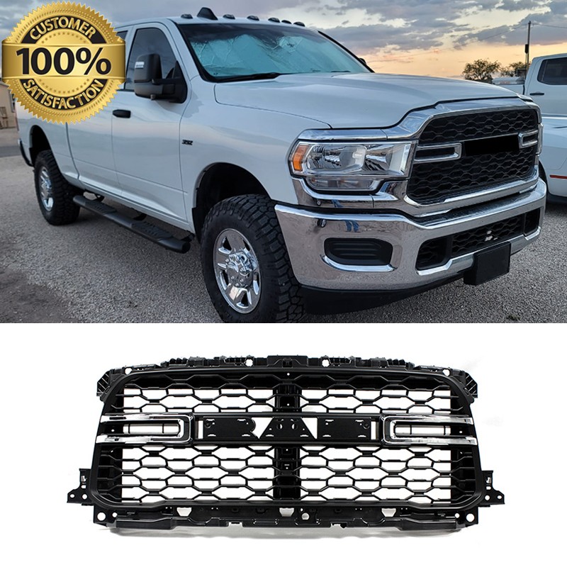 New Chrome Front Bumper Grille Grill Fits 2019-2024 Ram 2500 3500 #68443167AA US