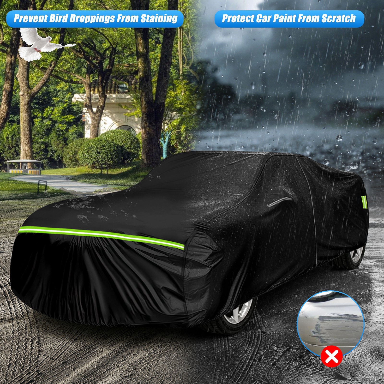 Fit For 2006-2009 Saturn Sky 2-door Waterproof All-Weather Car Cover Protection
