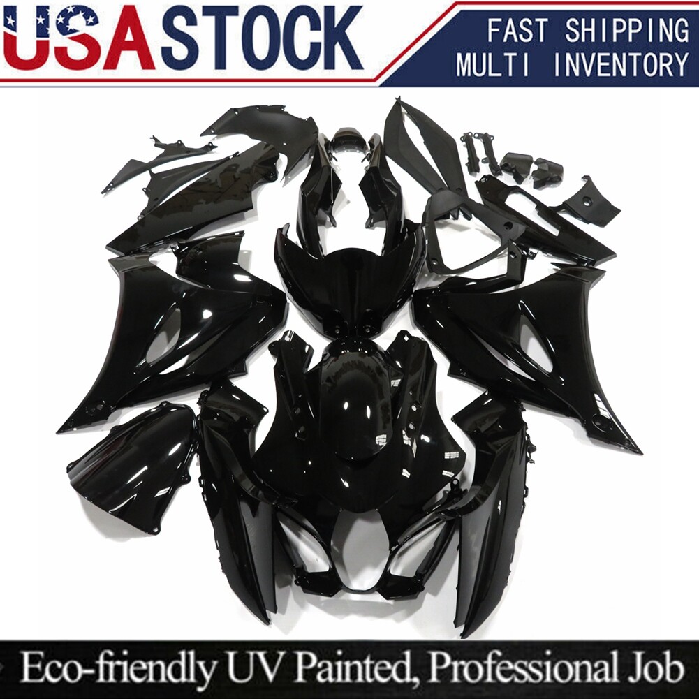 Fairing Kit For 17-22 Suzuki GSXR1000 ABS Injection Molded Glossy Black Bodywork