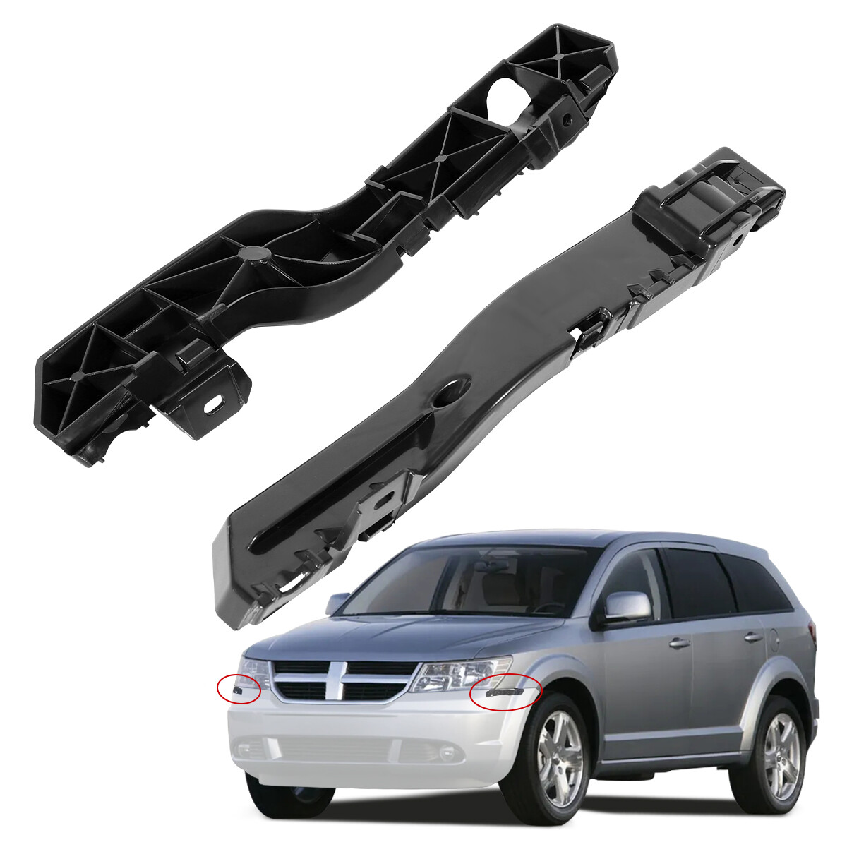1 Pair Left Right Side Front Bumper Bracket Support For 2009-2020 Dodge Journey