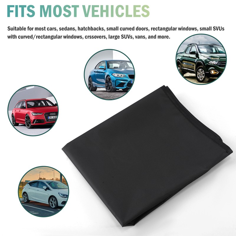 4PCS Car Sun Shade Curtains – 100% UV Protection Privacy Curtain Black