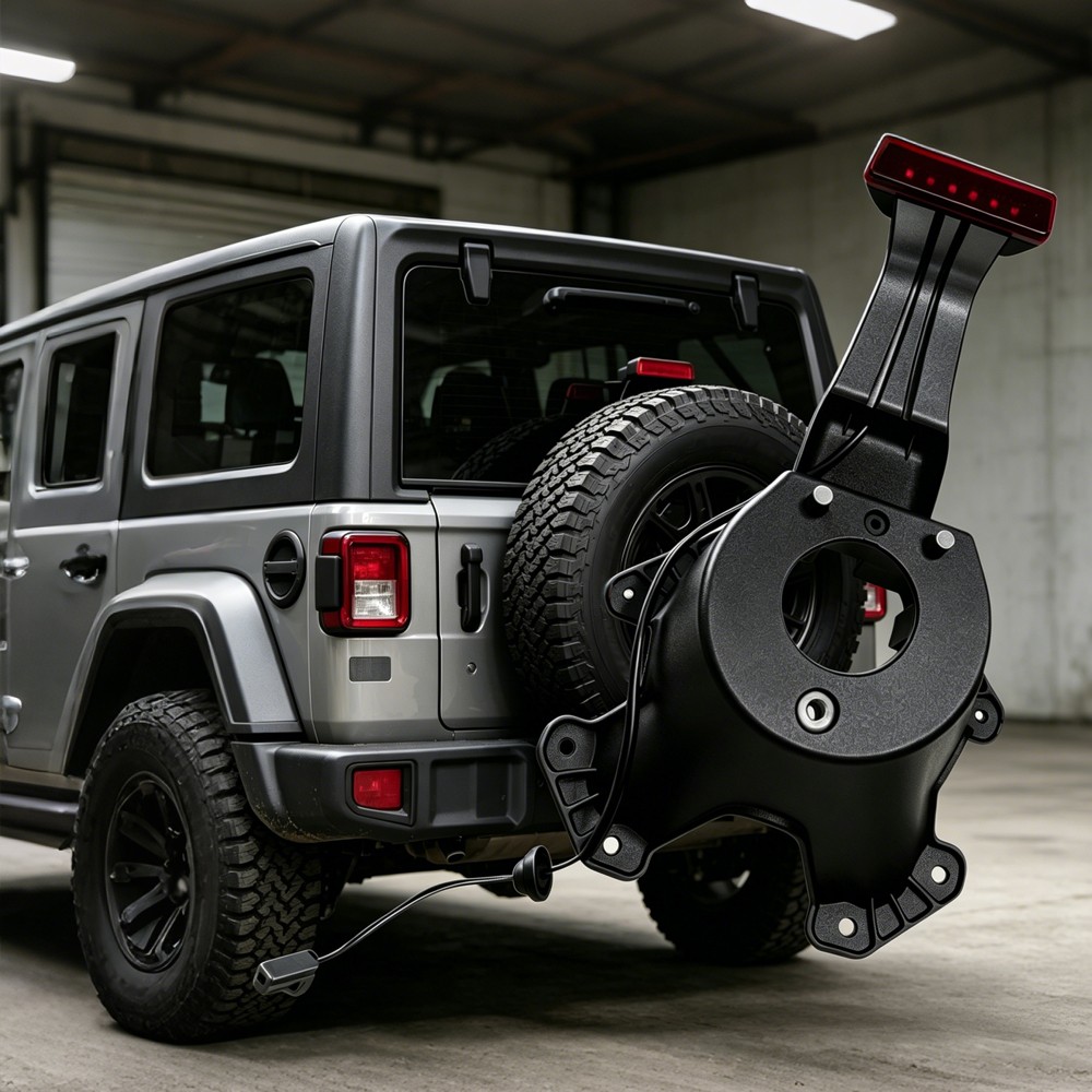 Rear Spare Tire Holder Mount Bracket For 07-18 Jeep Wrangler Support Mount