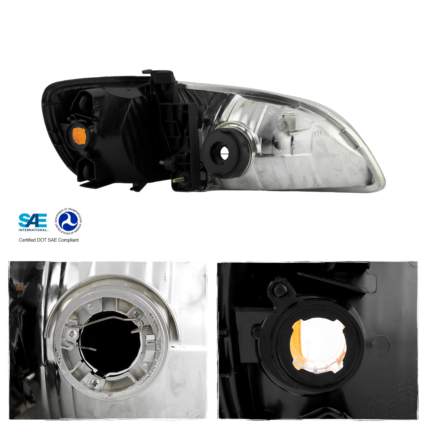 For 2001-2003 Toyota Sienna Headlight w/ Corner Lamp Chrome Driver – Passenger