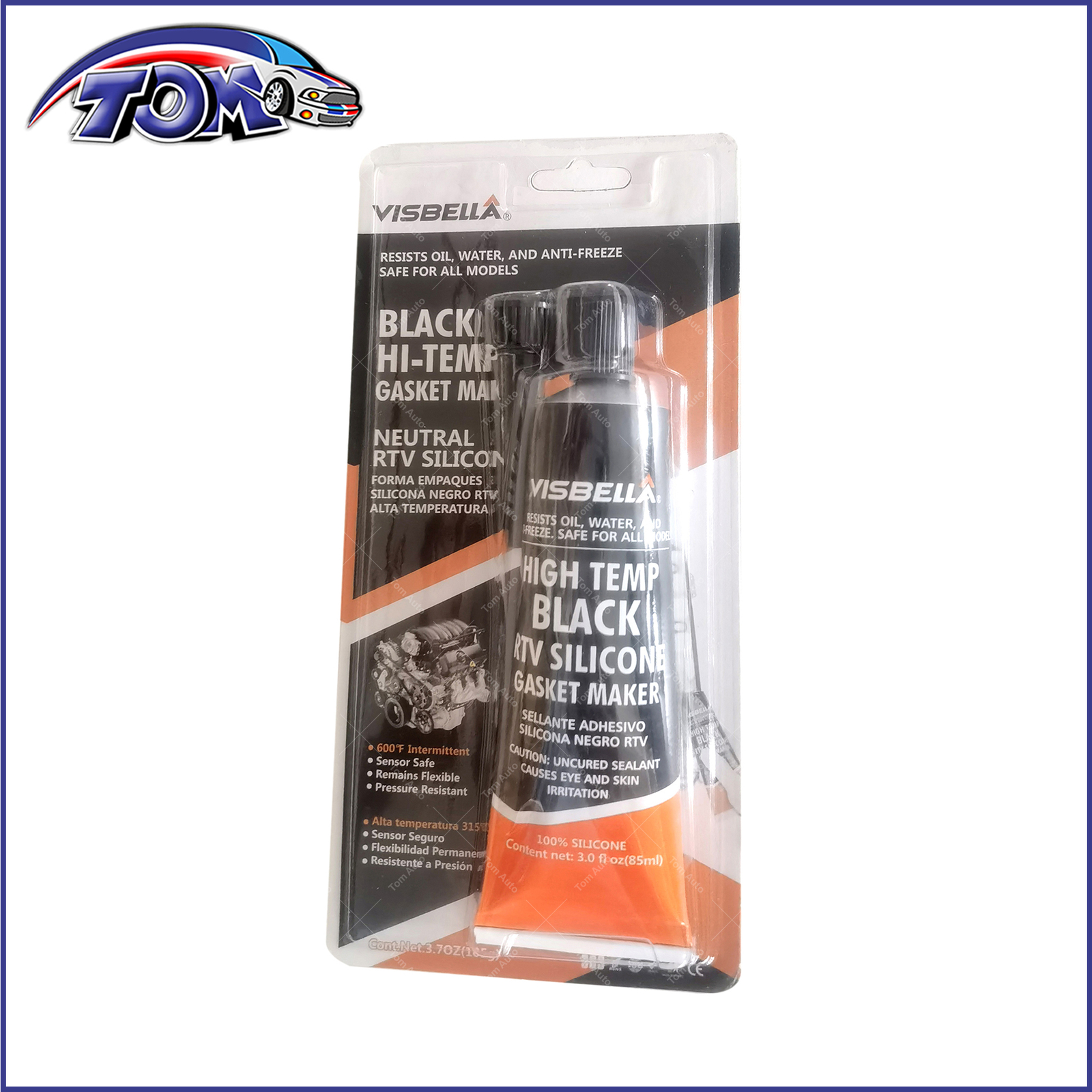 RTV Silicone 600°F Hi-Temp Gasket Maker 85g Water/Oil Resistant ,3.oz NEW