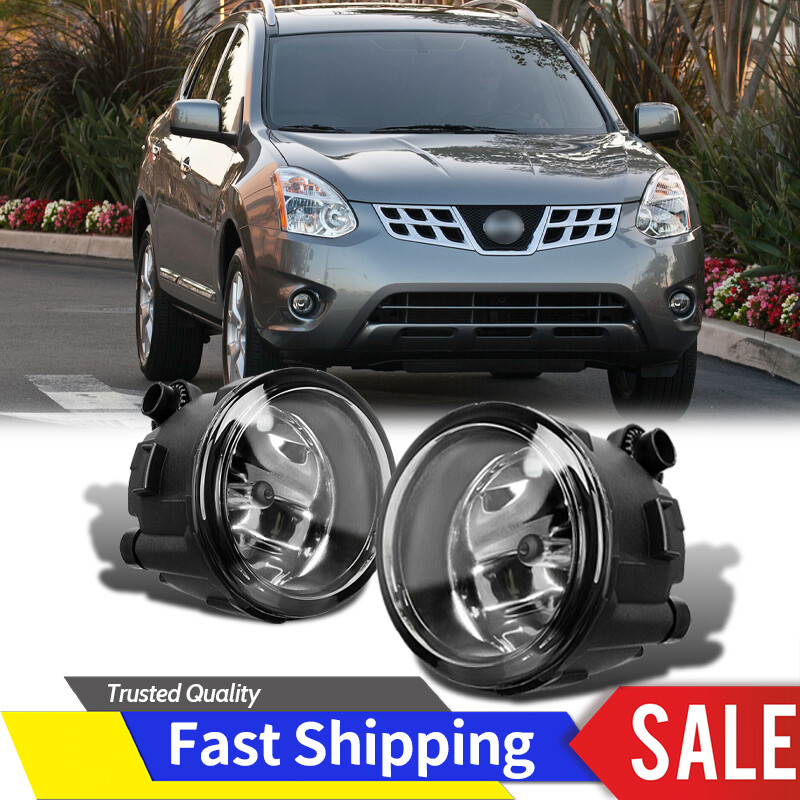 Pair Fit 2011-2013 Nissan Rogue Clear Bumper Fog Lights Lamps Replacement
