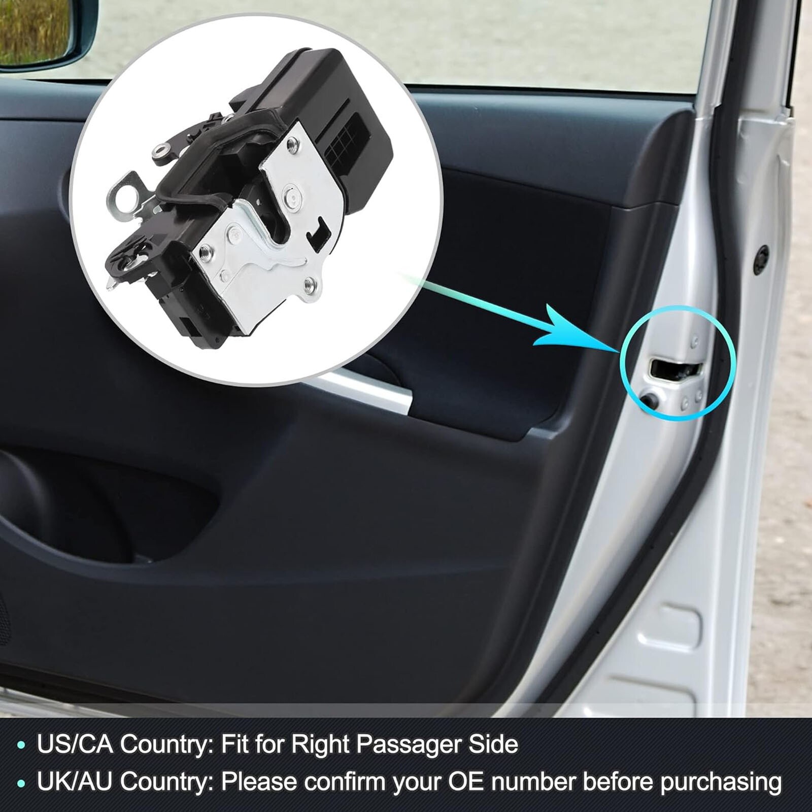 Door Lock Actuator Right Front Latch For 2006-2011 Chevy Impala 3.5L 3.9L 5.3L