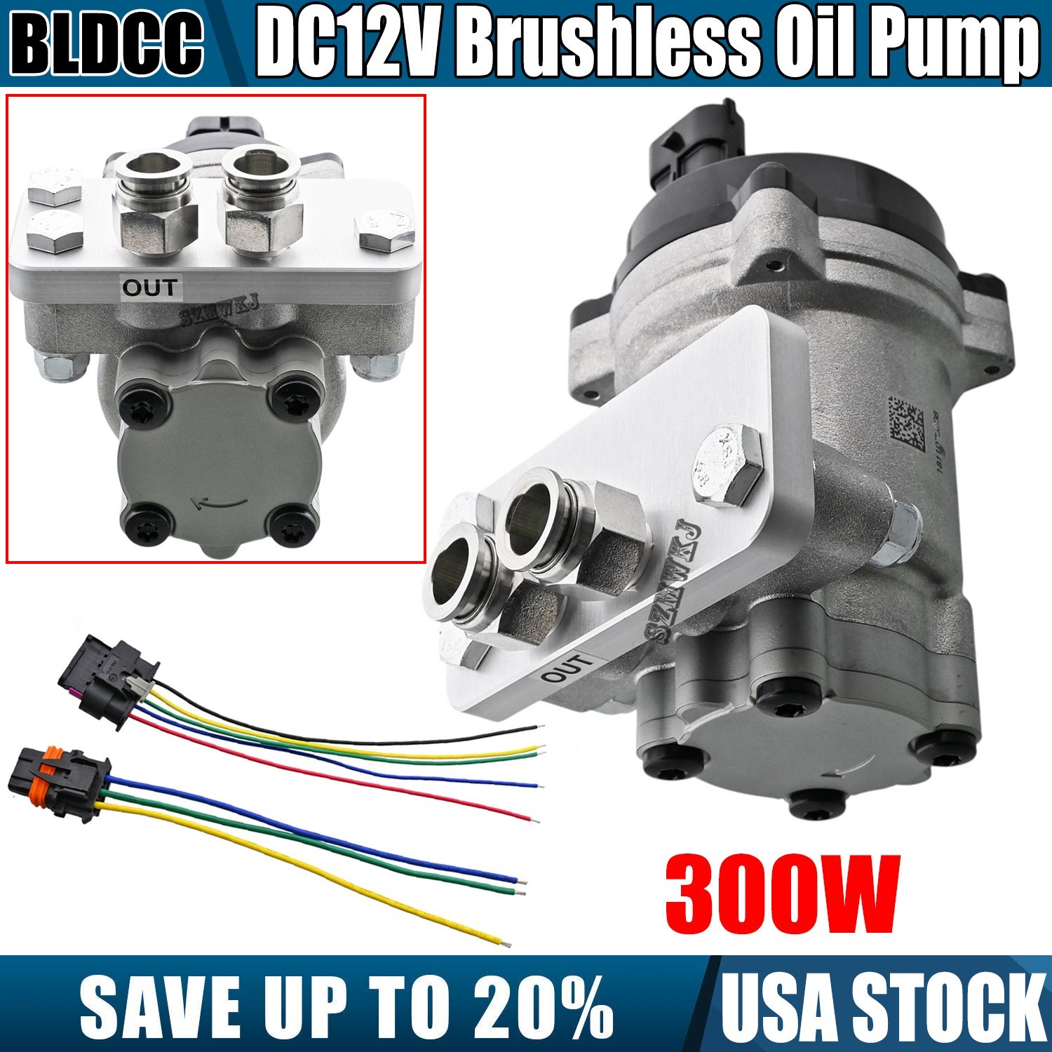 DC 12V High-Magnetic Brushless Gerotor Oil Pump 2.5Mpa Hydraulic Oil Circulation