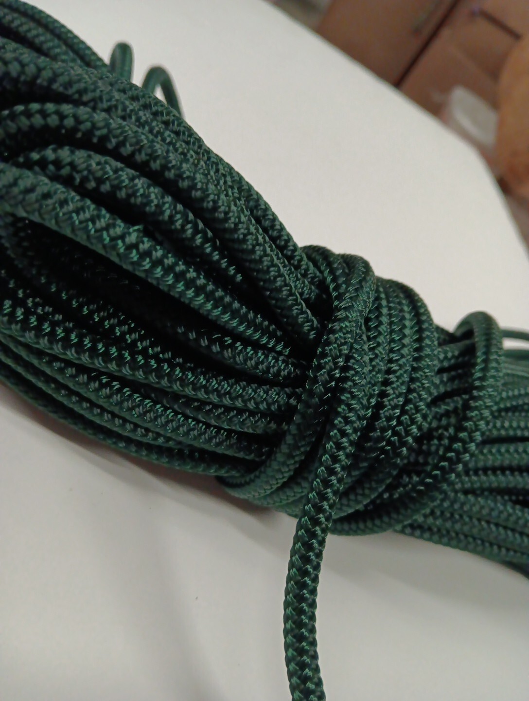 1/4 x 200 ft. Double Braid-Yacht Braid polyester rope. Hunter Green