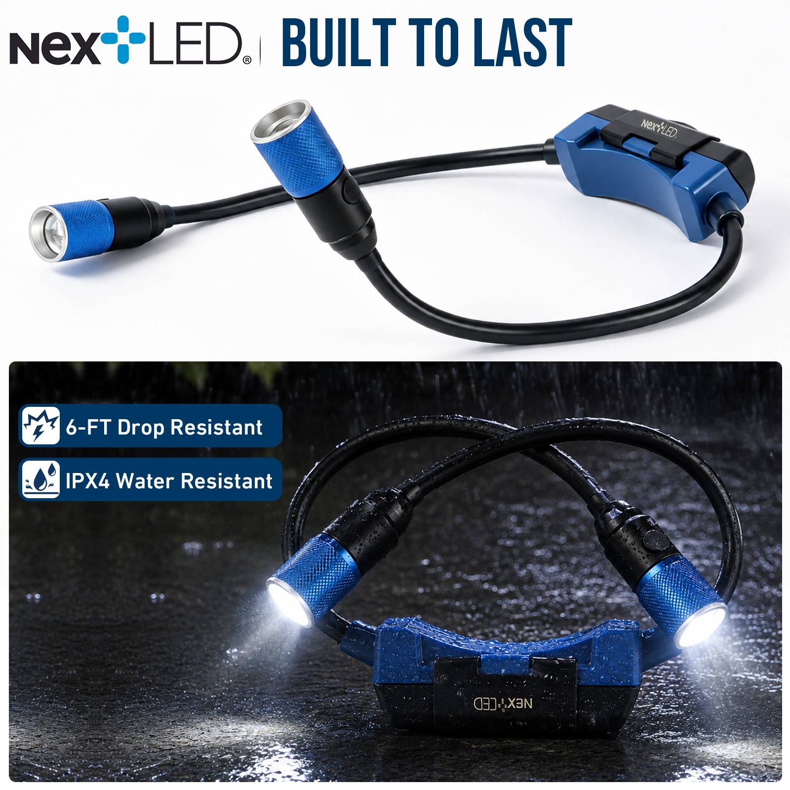 NextLED Around the Neck Rechargeable Flash/Work Light w/Magnetic Mounting Base