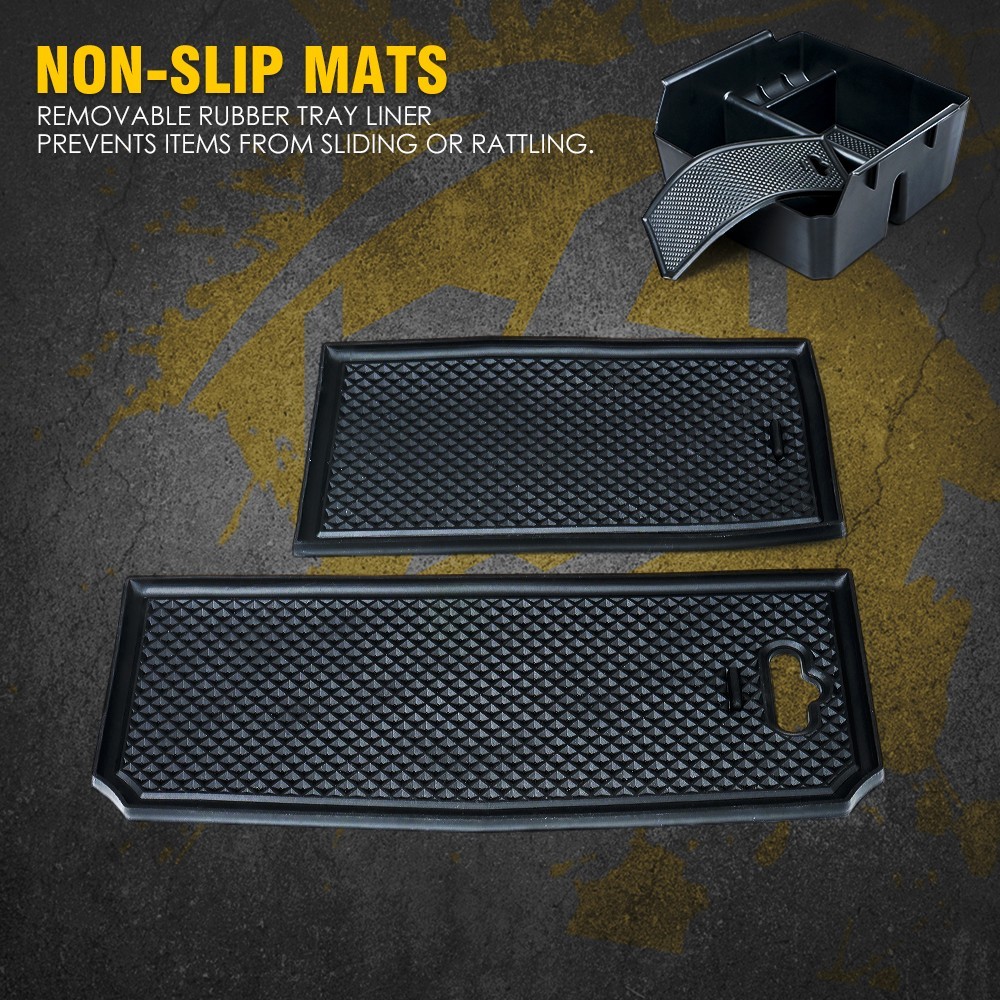 Xprite Center Console Armrest Storage Box for 2011-2018 Jeep Wrangler JK/JKU