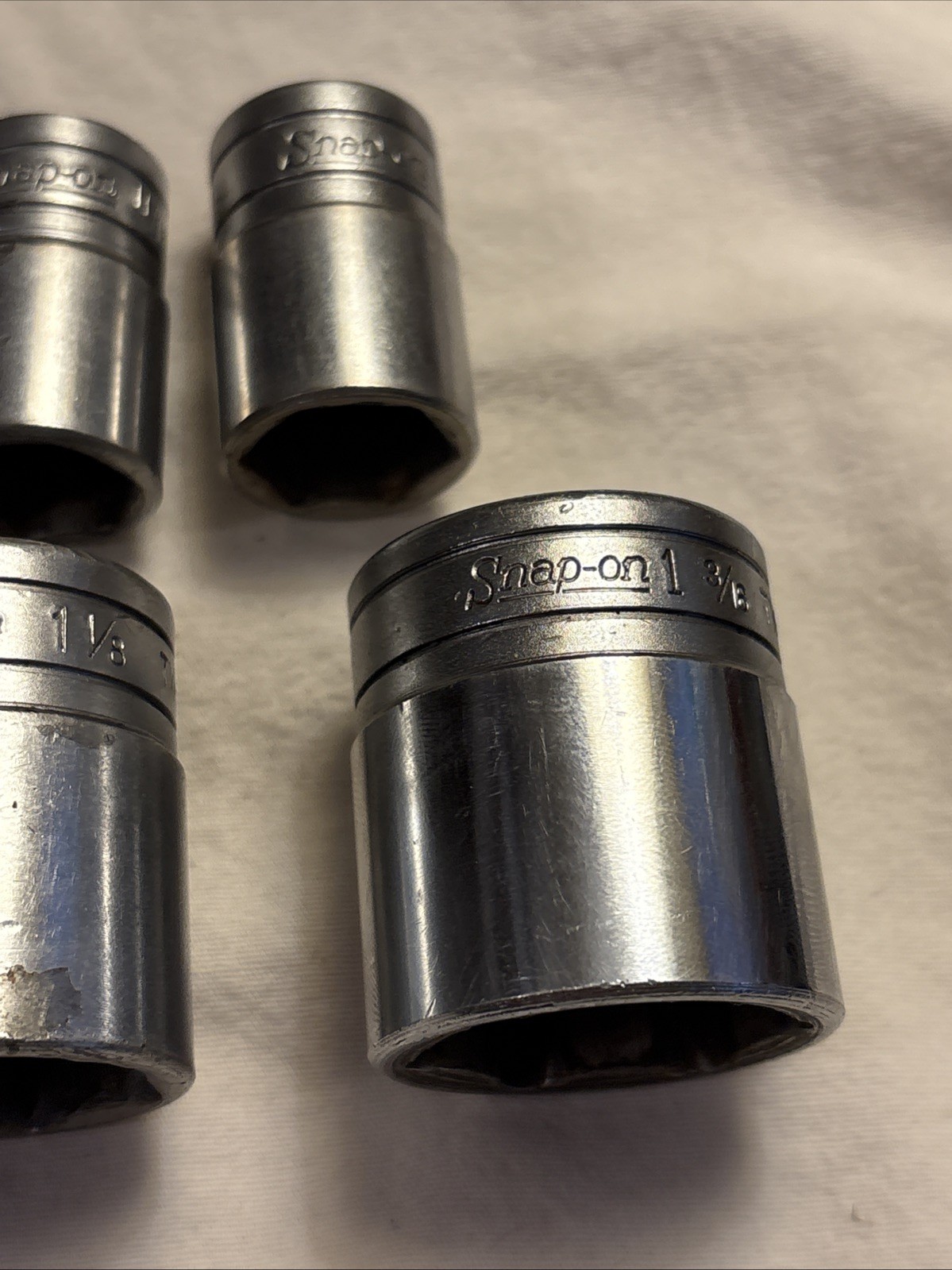 Snap-on USA 1/2″ Drive SAE 6pt 11pc Shallow Chrome Socket Set 7/16″ – 1-3/16″