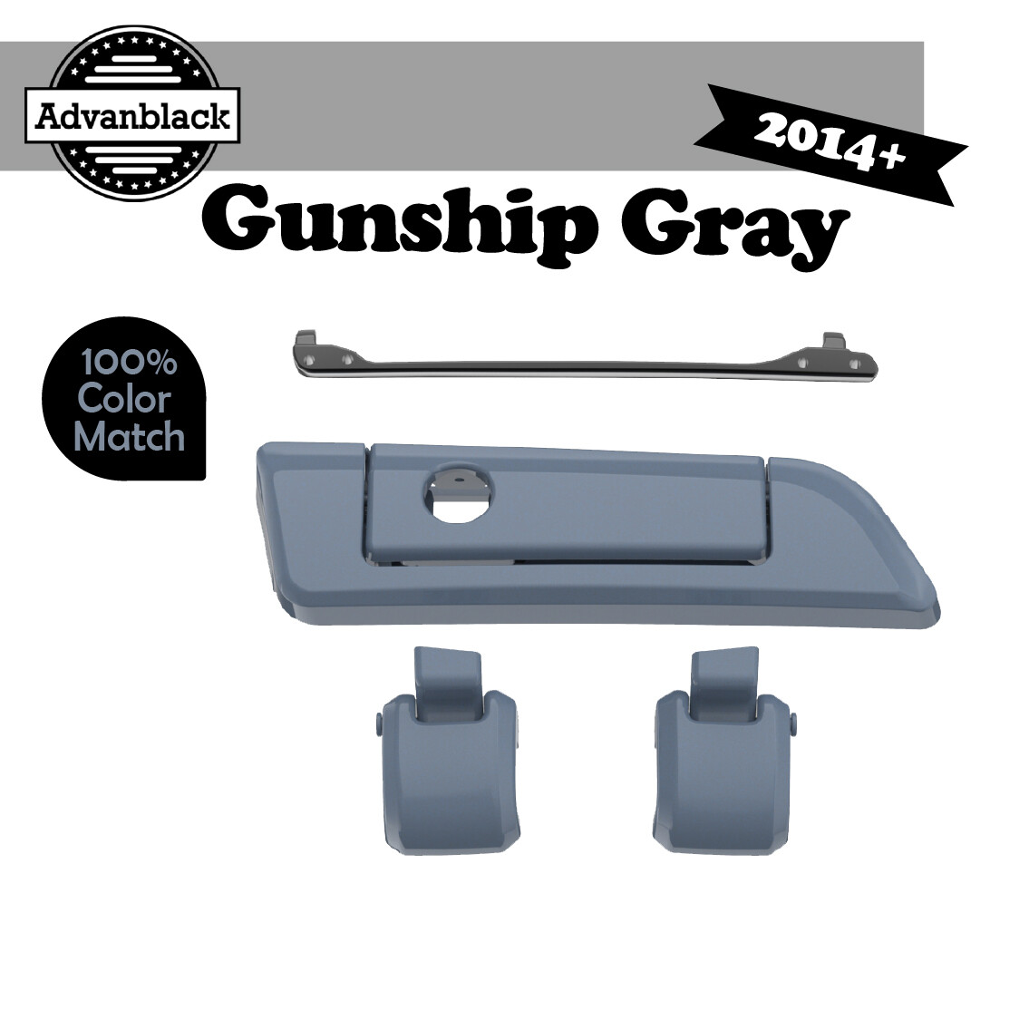 Advanblack GUNSHIP GRAY Hinges Latch For Harley Razor Chopped King Tour Pack