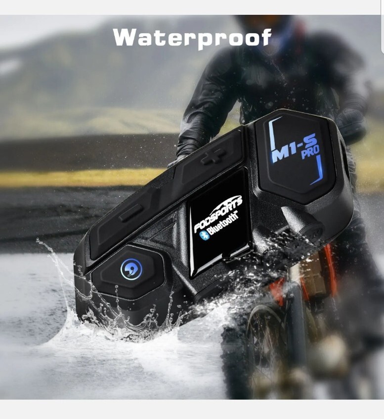 2x M1-S Pro Motorcycle Intercom Bluetooth Headset Helmet Interphone System 2000m