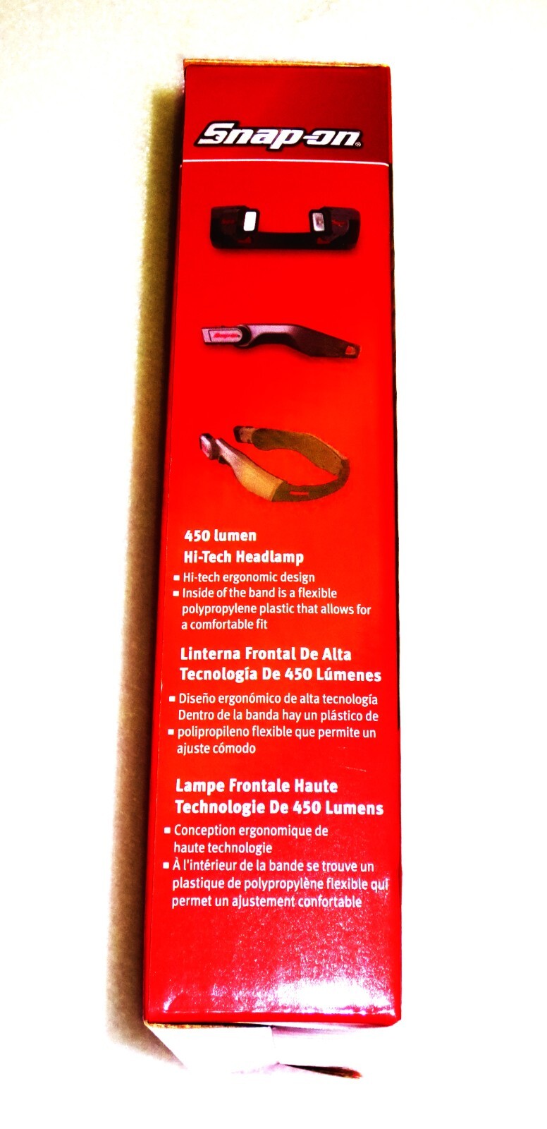 *NEW* Snap-on ECHDF042 HIGH-TECH HEADLAMP LIGHT *BLACK* 450 LUMENS Rechargeable