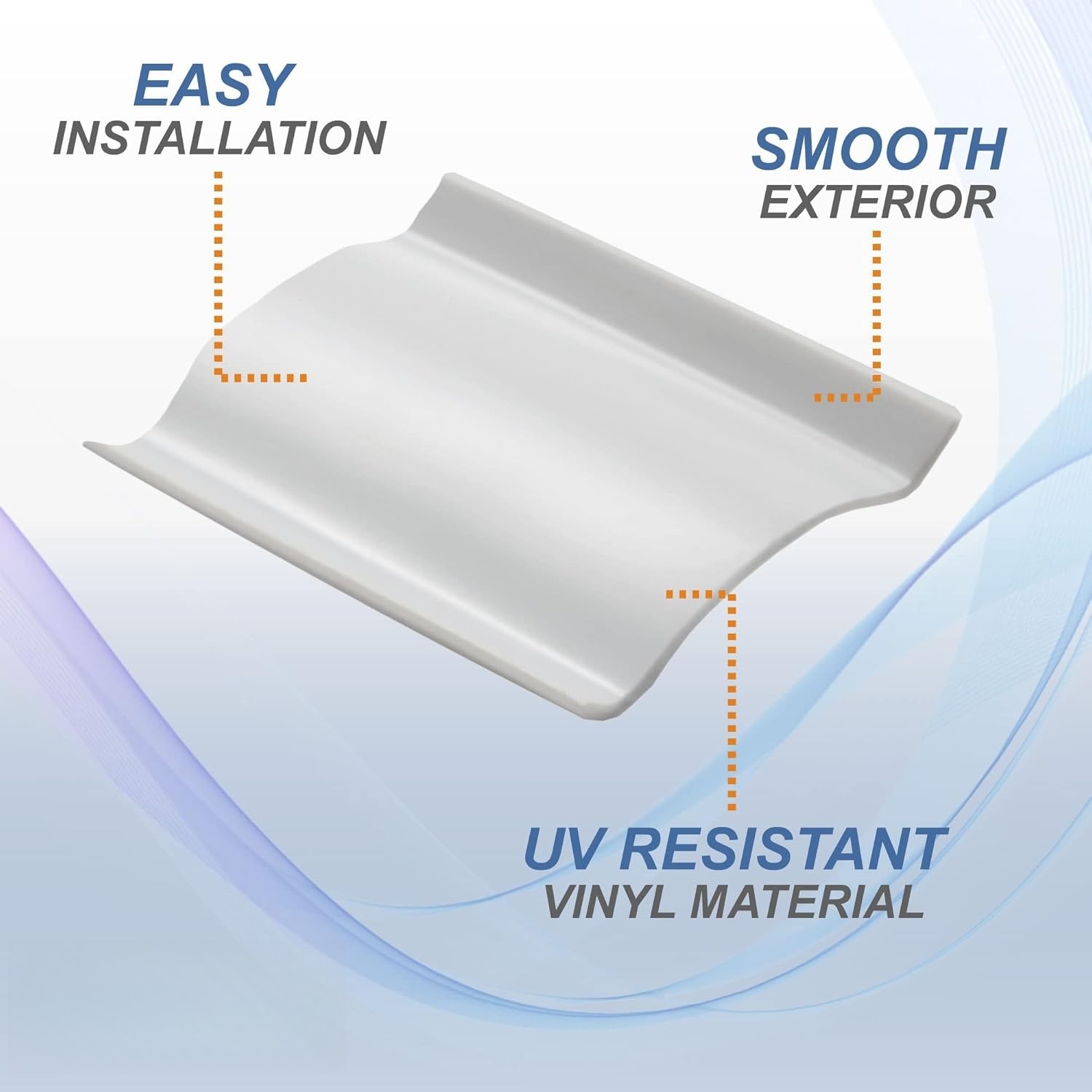 1″ RV Vinyl Trim Insert | UV Protection | Roof Trim (100′, White)