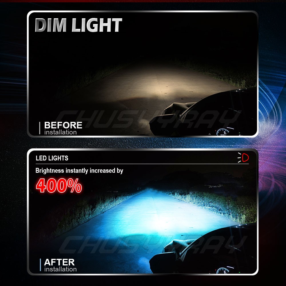For Ram 1500 2011-2018 LED Headlight KIT Hi Lo Beam + Fog Light Bulbs 360000LM