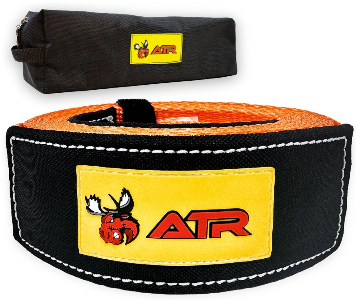 ATR Recovery Tow Strap 3.5″ x 20ft – 36,000 lbs Break Strength, Heavy Duty Strap