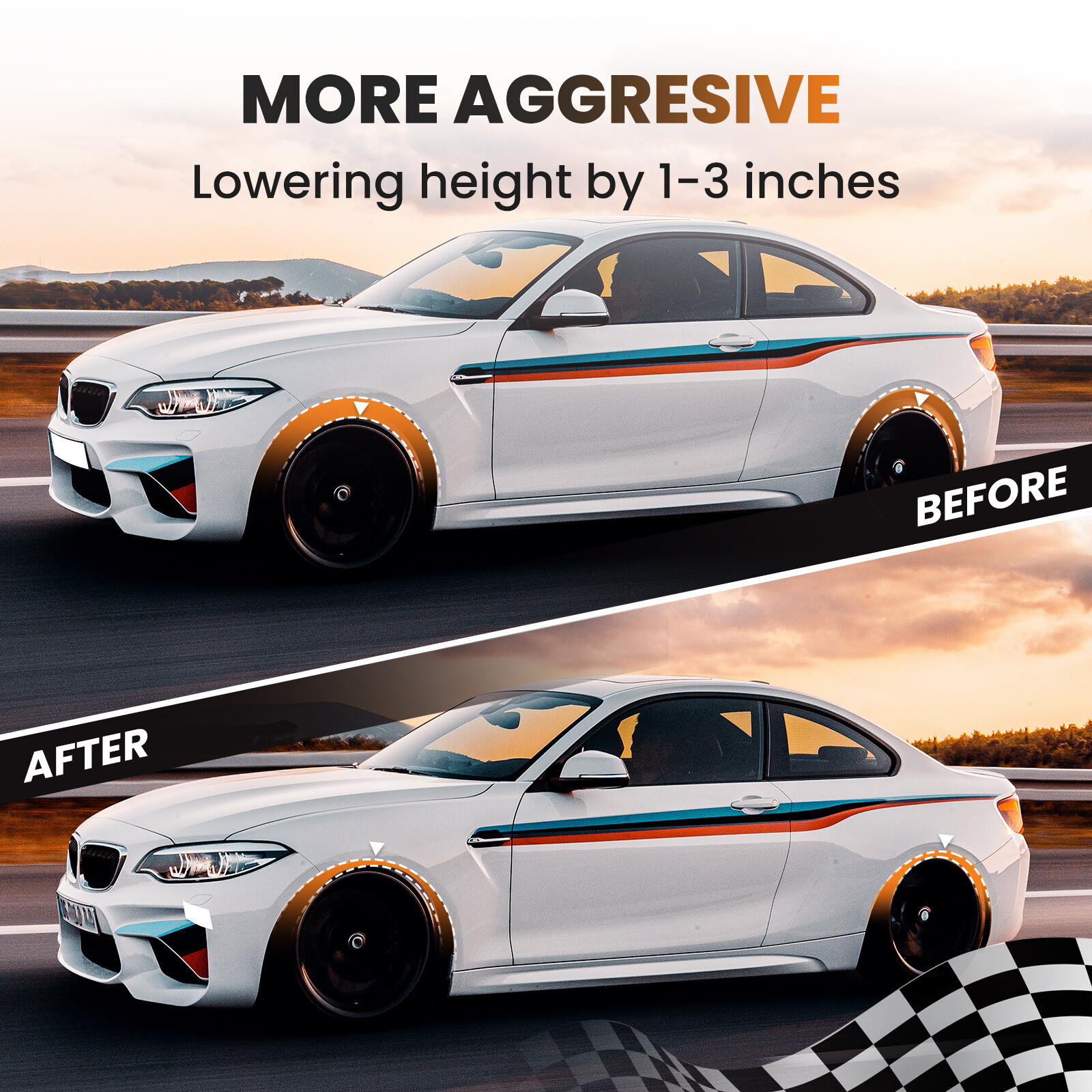 MaXpeedingrods Coilovers Lowering Kit For Honda Civic 1988-2000