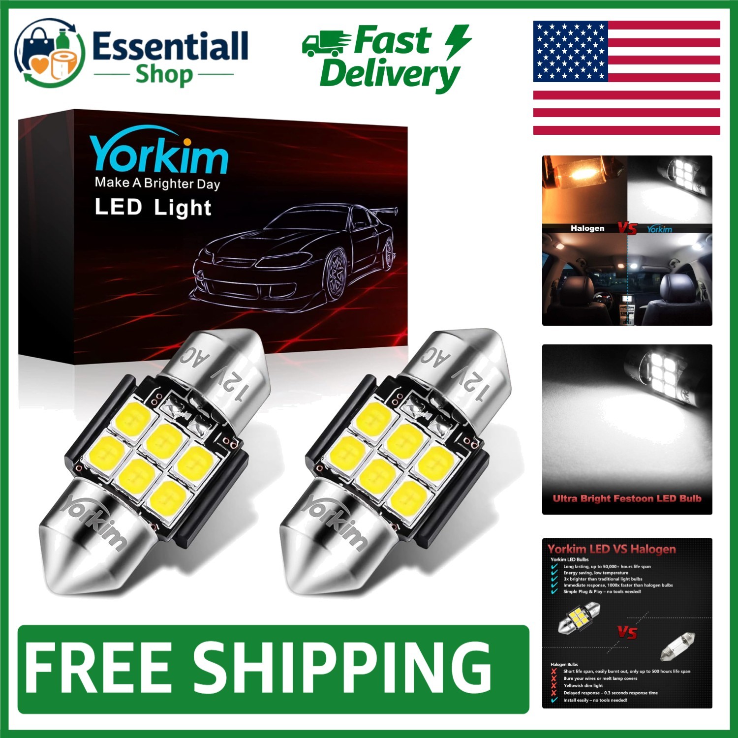 Long Life 28mm DE3022 LED Bulbs – 50,000 Hours for Ultimate Interior Lighting