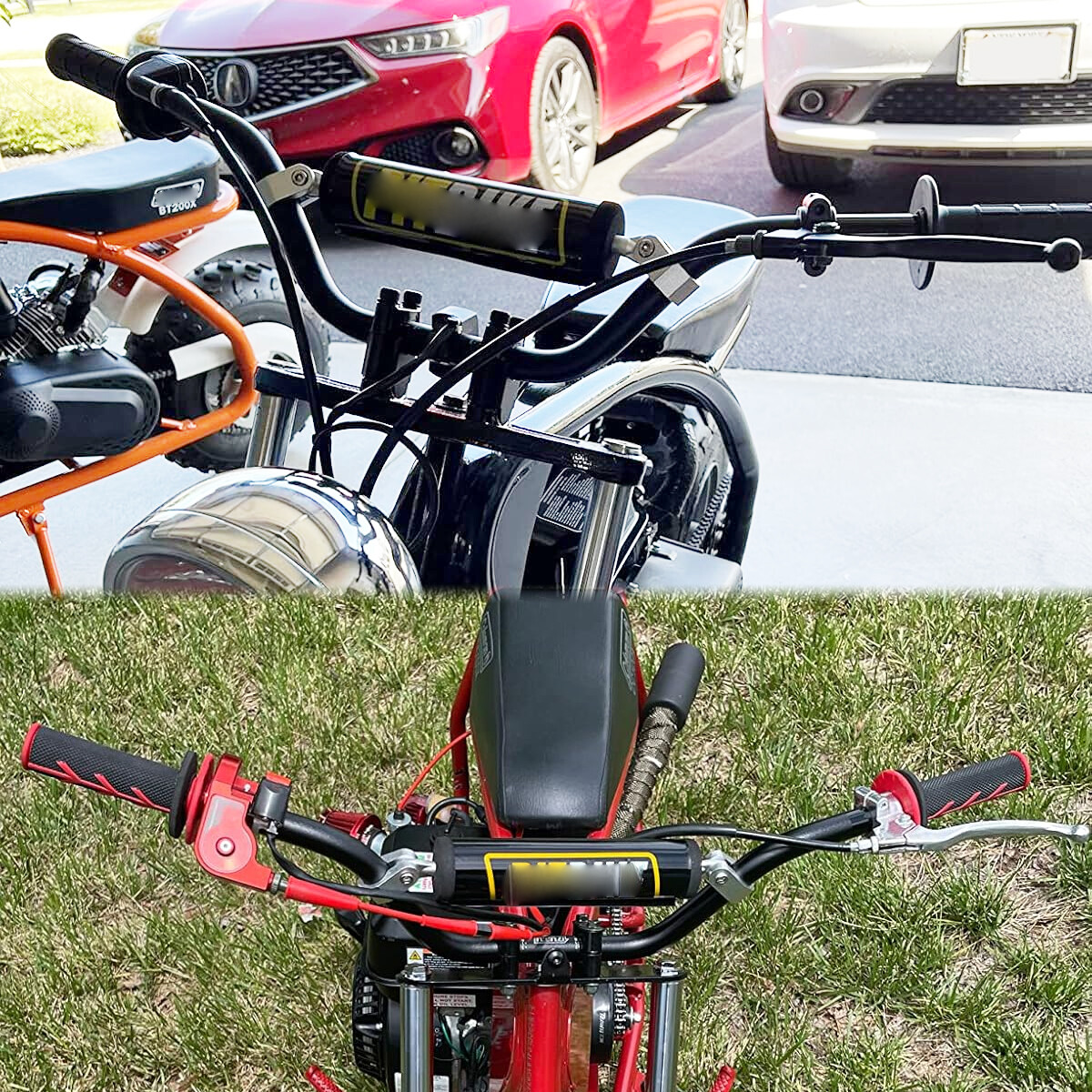 7/8″ 22mm Drag Handlebar Tracker For Honda CB900 CB900F CB919 Hornet Cafe Racer