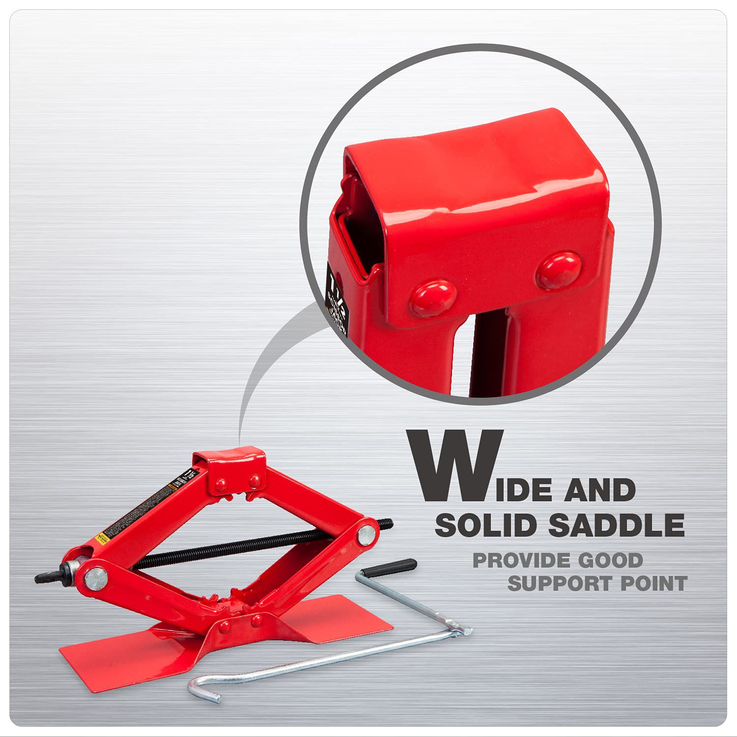 BIG RED 1.5 Ton Torin Steel Scissor Lift Jack Car Kit, Black, AT10152BR
