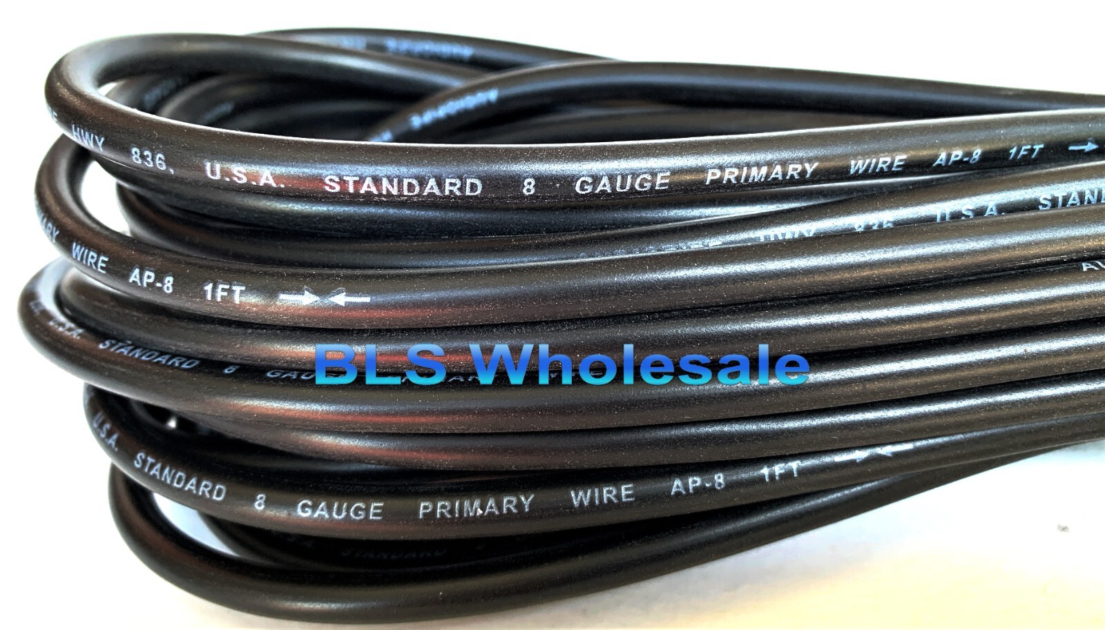25ft Each Red & Black 8 Gauge Power Wires Car Auto Primary Wire Cable Wiring