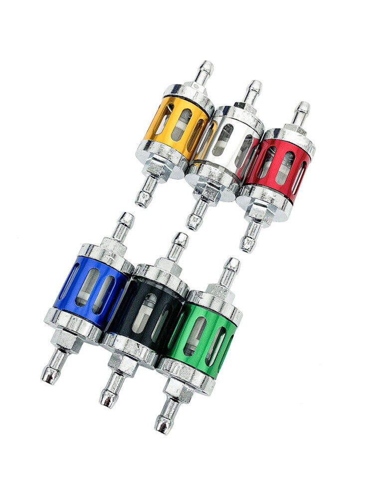 Universal 8mm Fuel Filter Engine Inline Gas Fuel Line Filter CNC Glass Filter